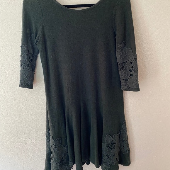 Maeve by Anthropologie Cotton and Linen Lace Appliqué Dress - Picture 1 of 5